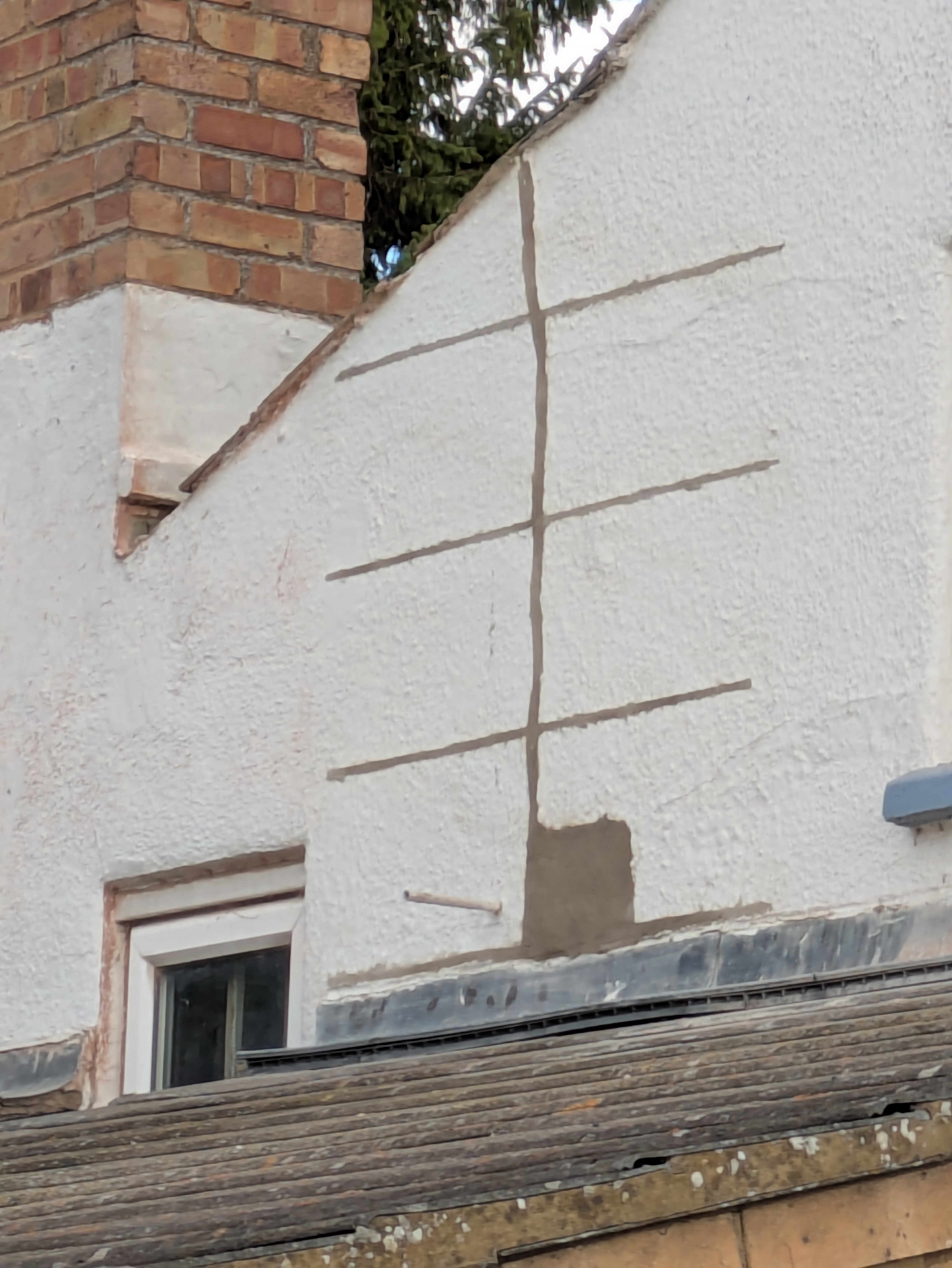 House stitching brickwork